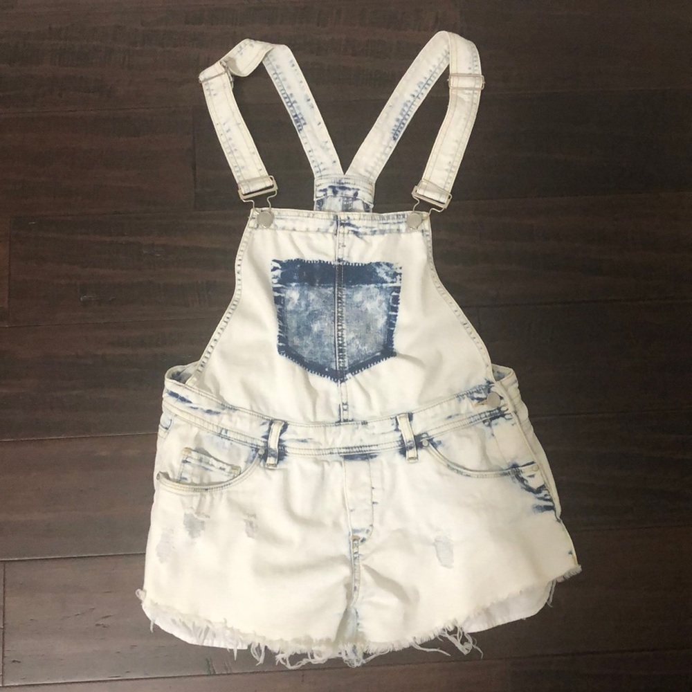 Denim Overall Shorts